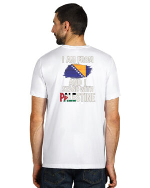 Majica sa zastavom BiH – “I Stand with Palestine”